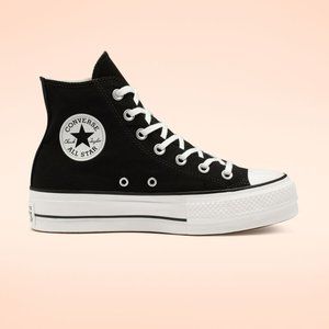 NEW Black Converse Platform Chuck Taylors- Size 8